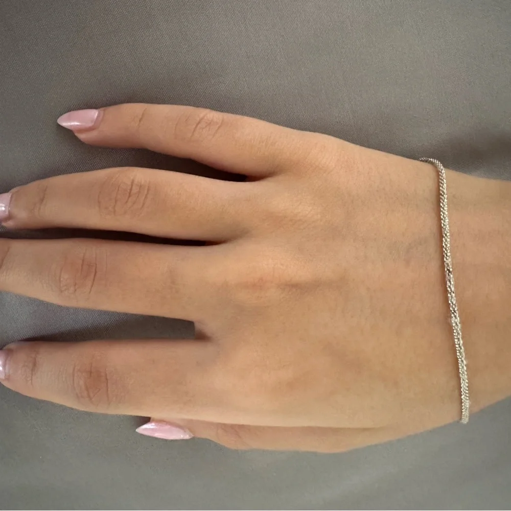 925 sterling Silver Twisted Rope Bracelet - Minimalist Women’s Jewelry